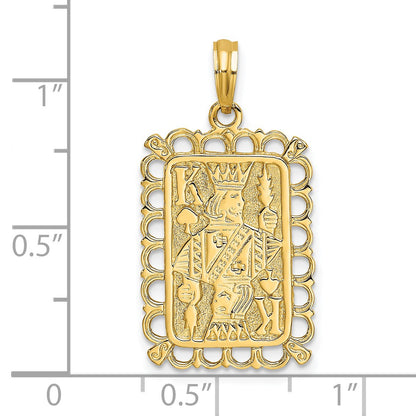 14K King of Spades Playing Card Charm