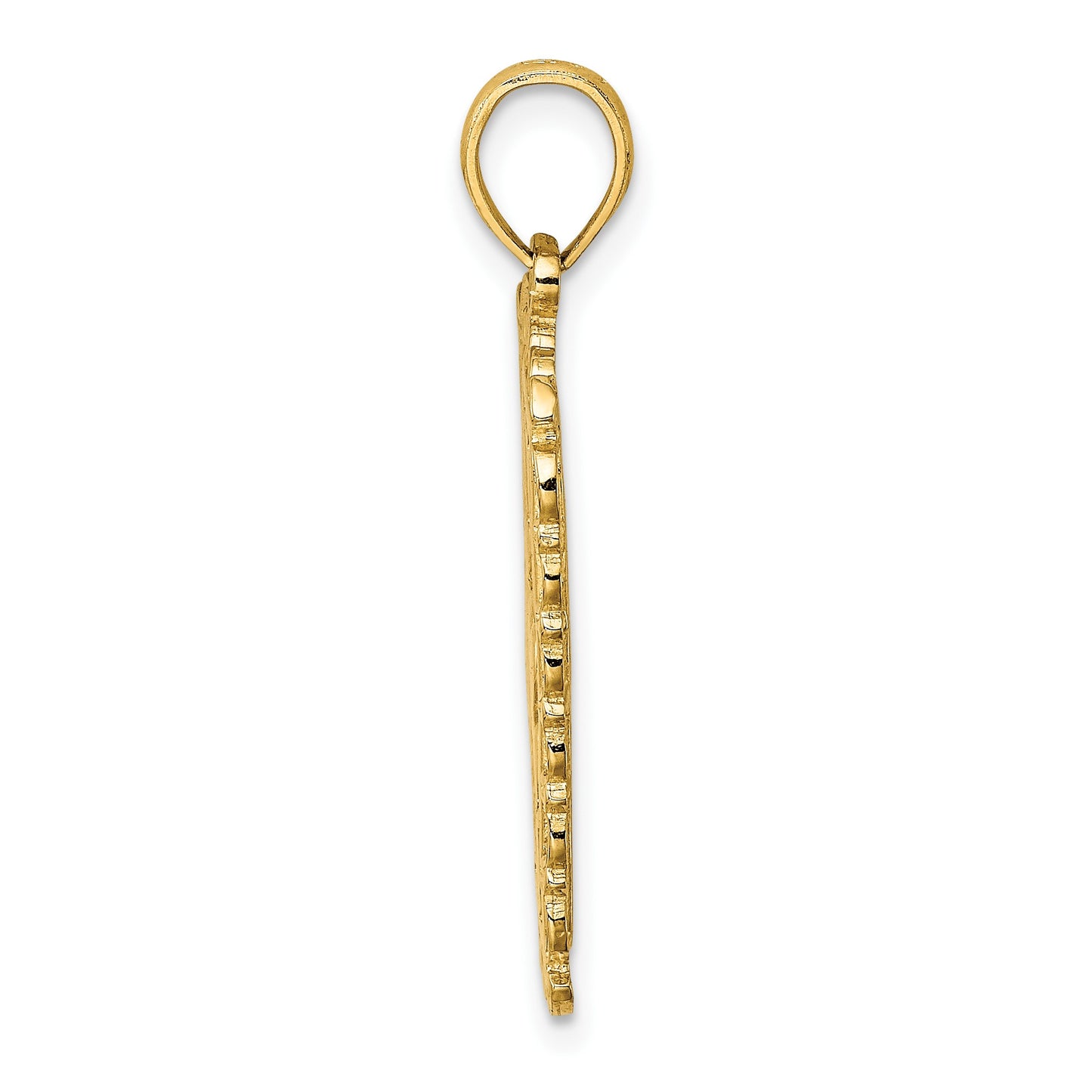 14K Ace of Hearts Playing Card Charm