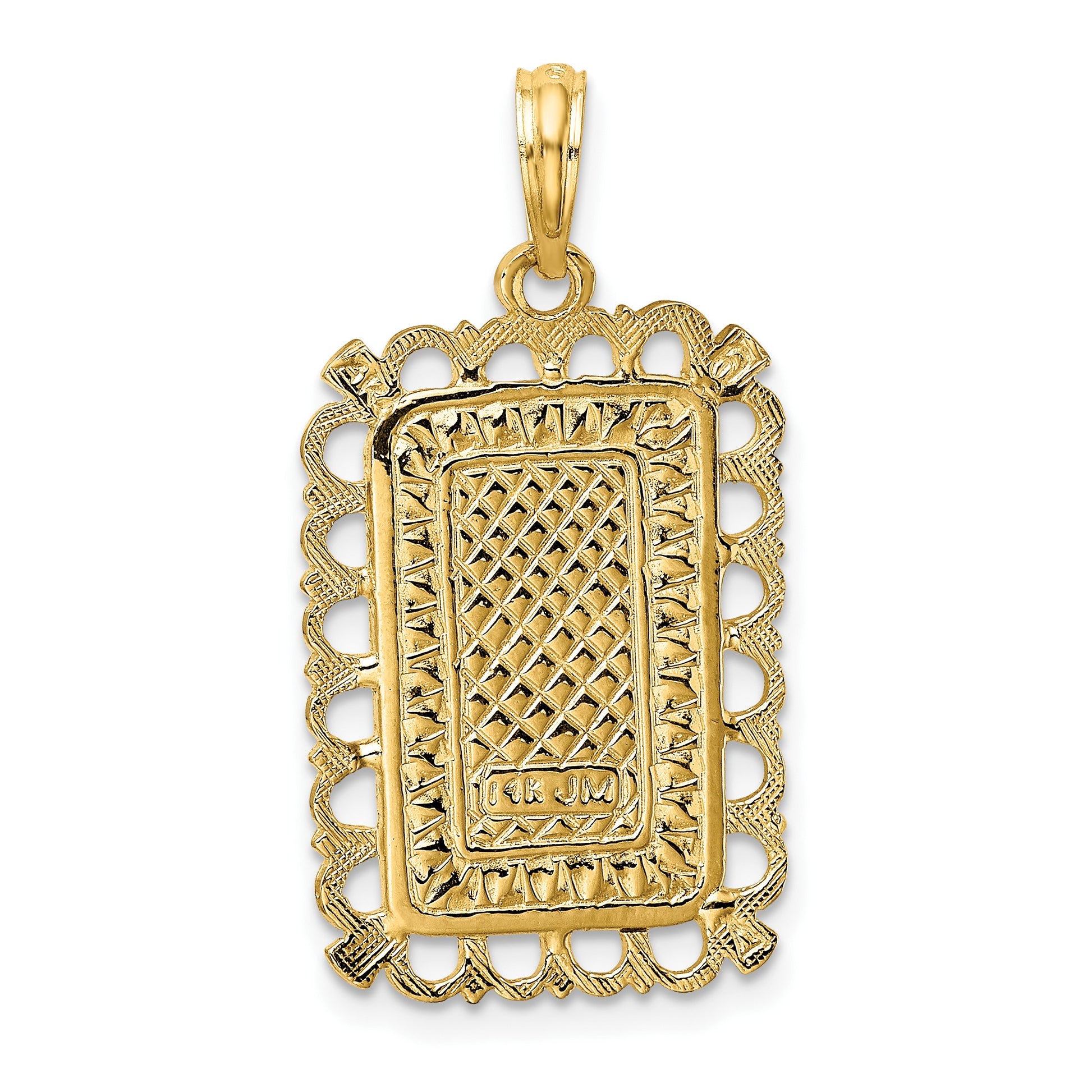 14K Ace of Hearts Playing Card Charm