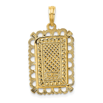 14K Ace of Hearts Playing Card Charm