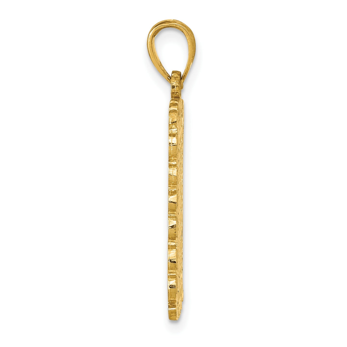 14K Jack of Hearts Playing Card Charm