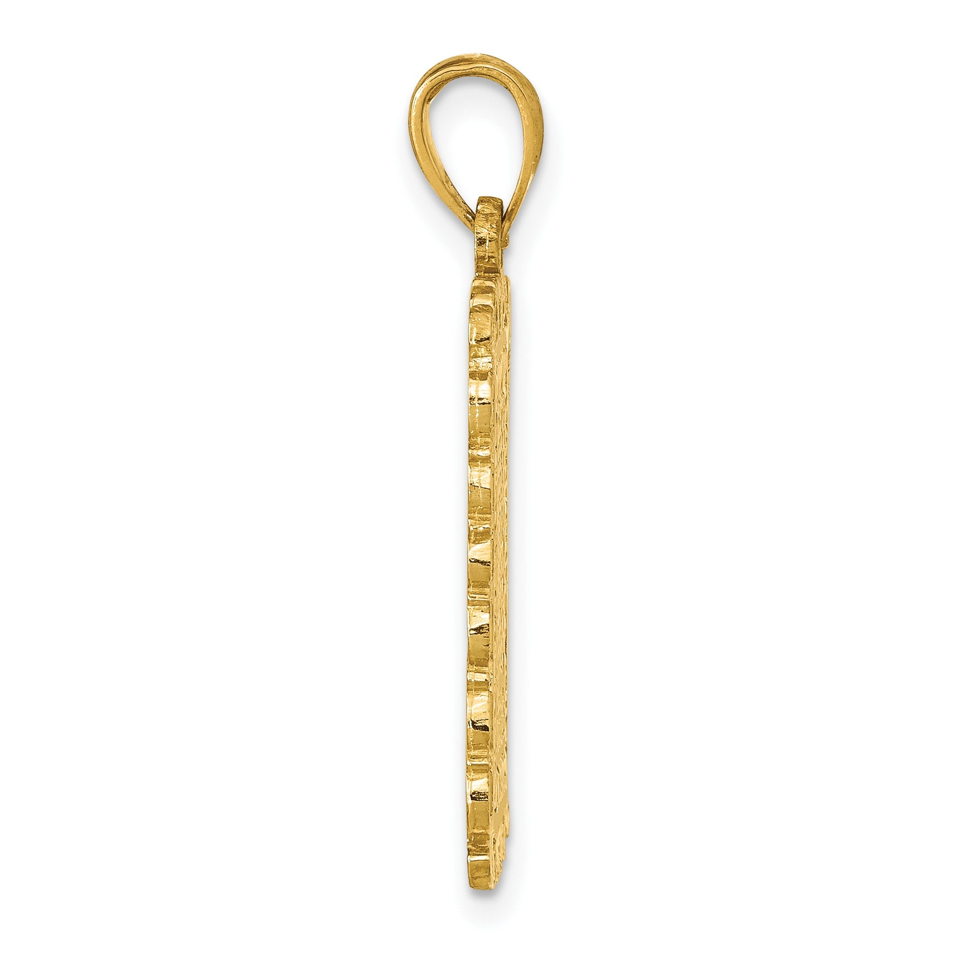 14K Jack of Hearts Playing Card Charm