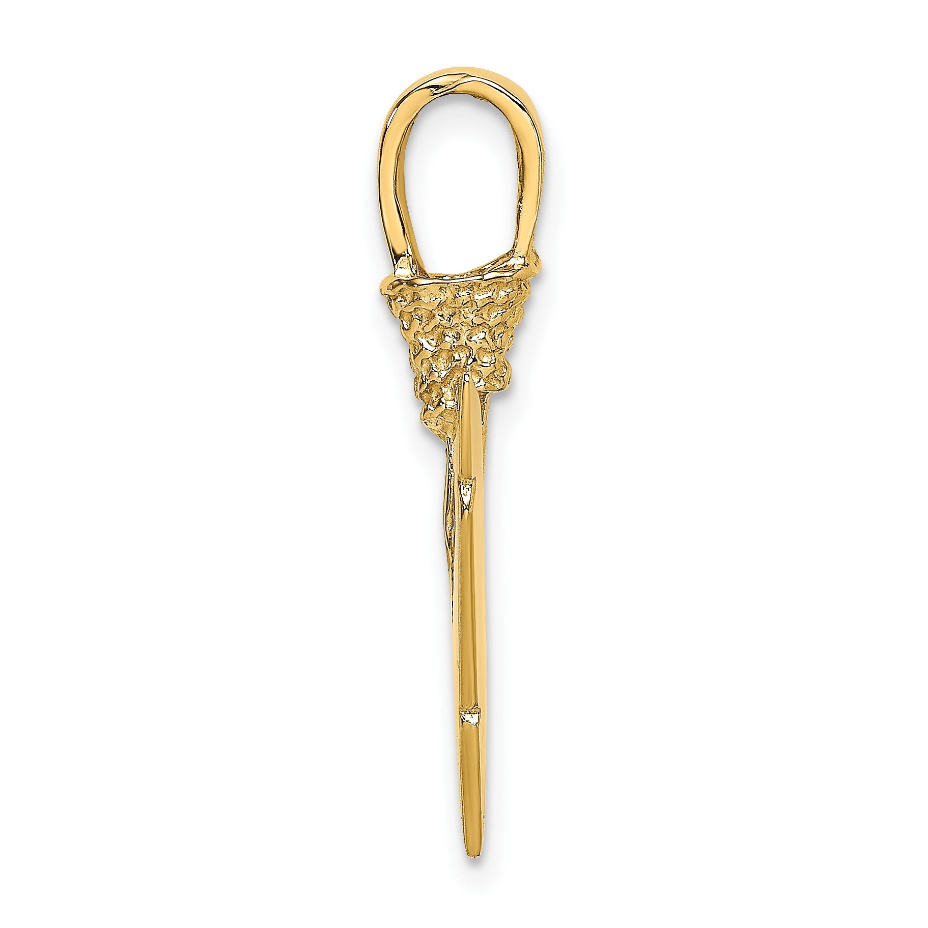 14K 3-D Arrowhead Charm