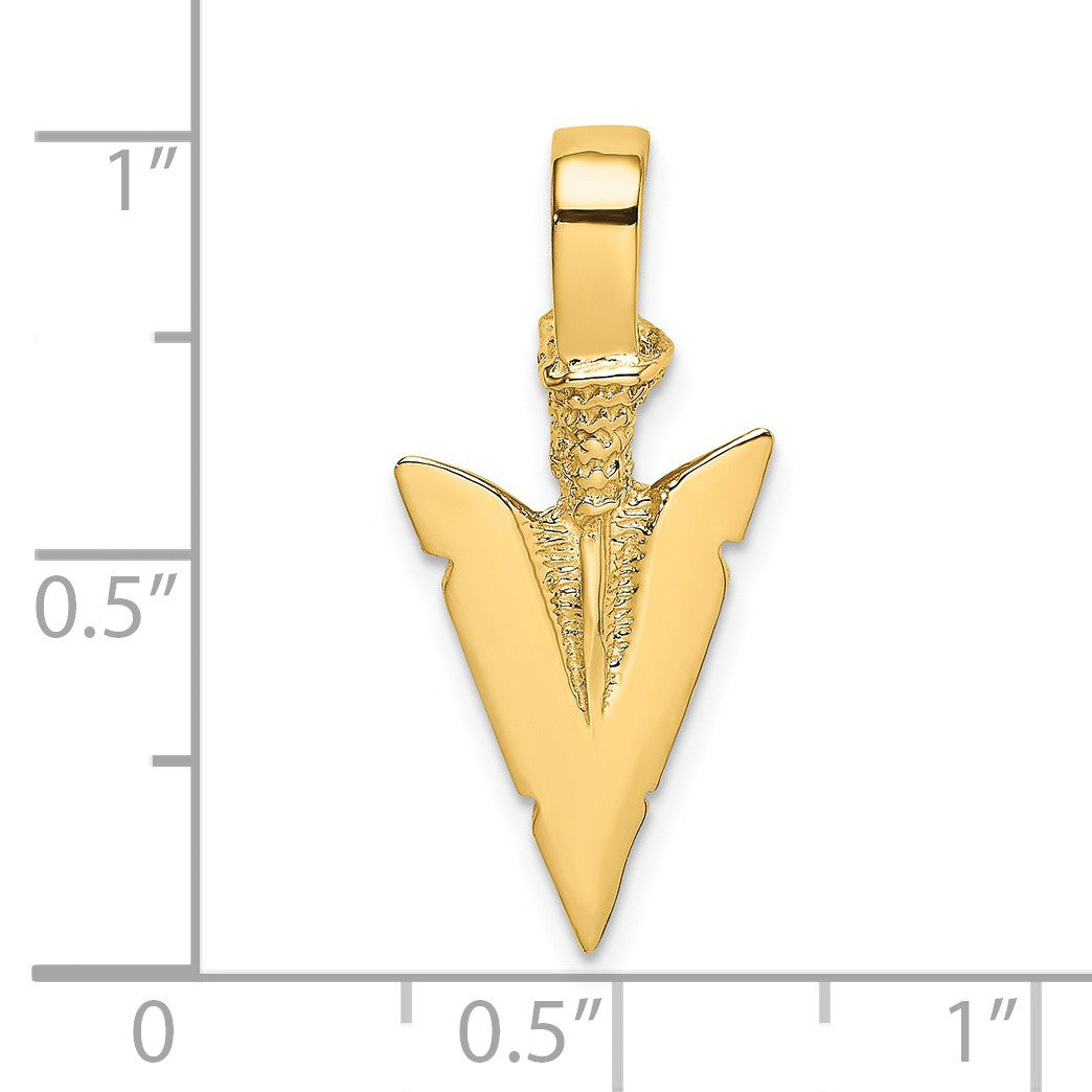 14K 3-D Arrowhead Charm