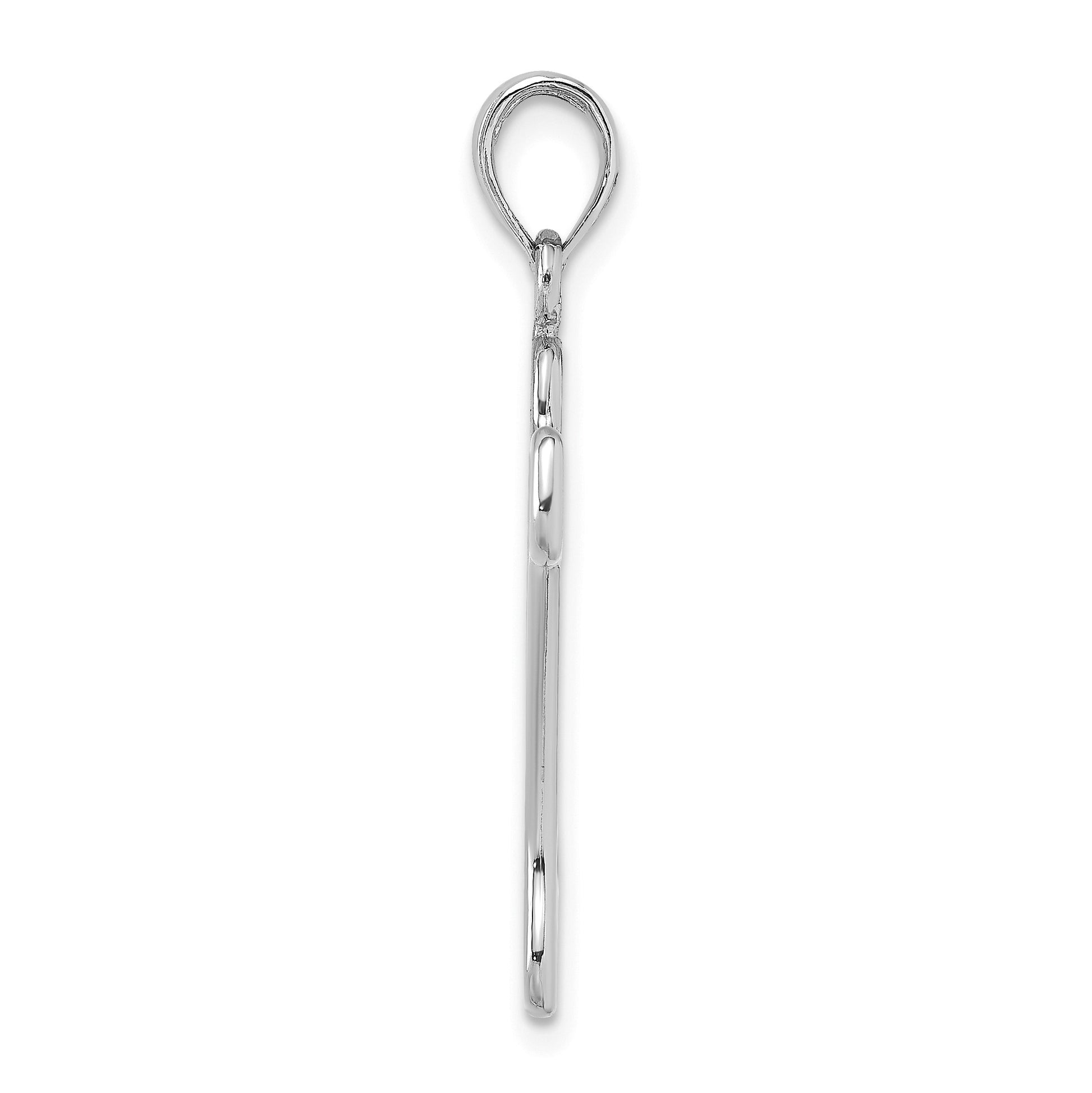 14K White Gold Cut-Out Polished Dog Bone Charm