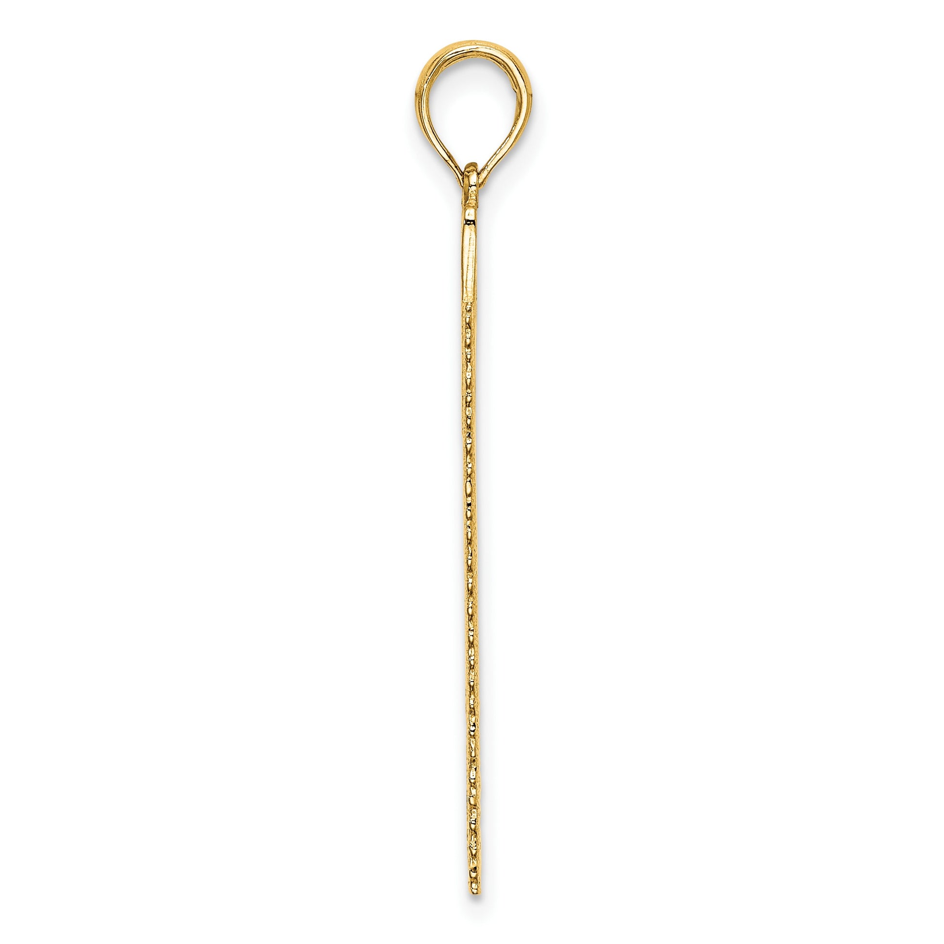 14K 3-D Flat Hand Saw Charm