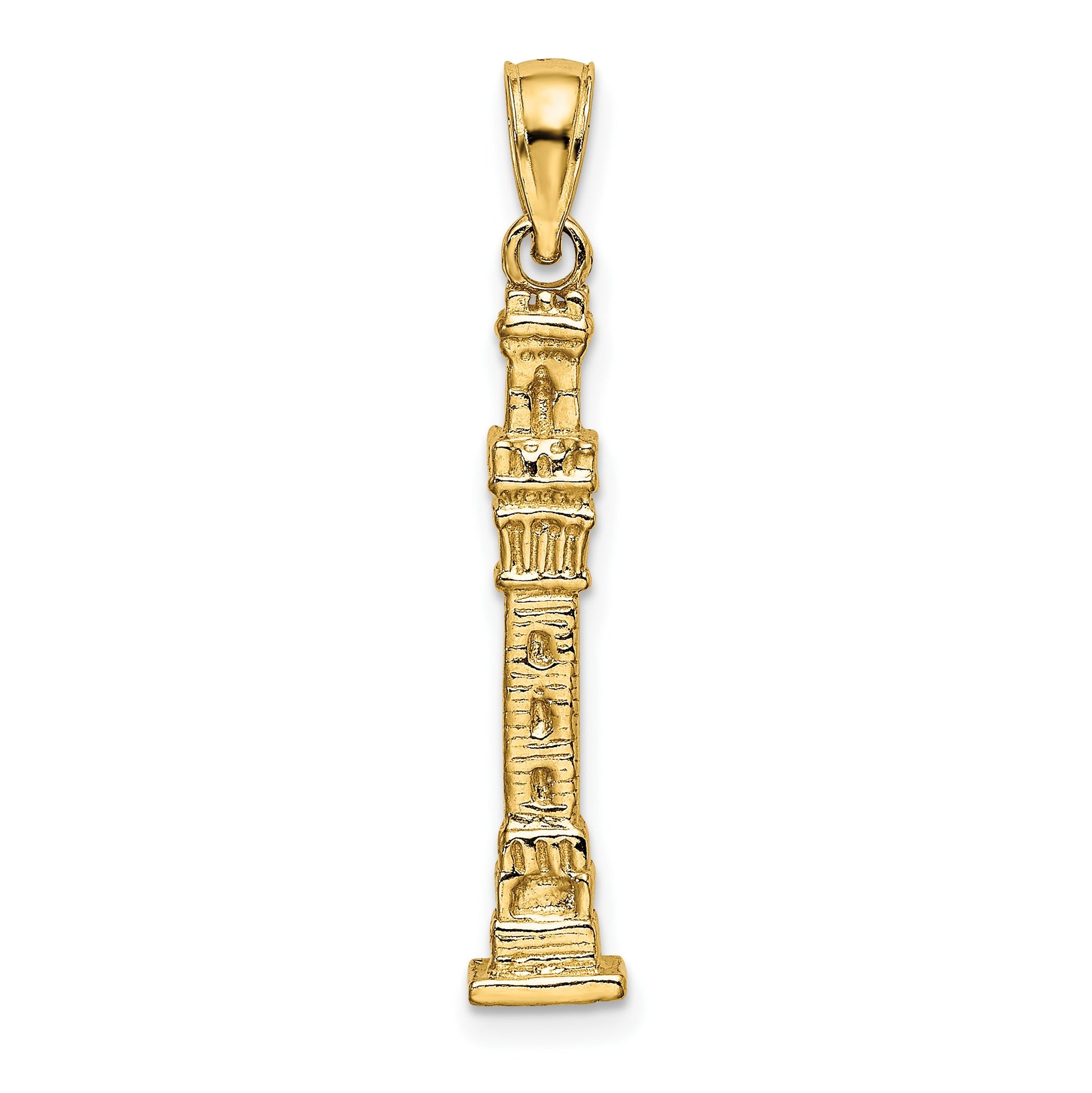14K 3-D Pilgrim Memorial Monument Charm