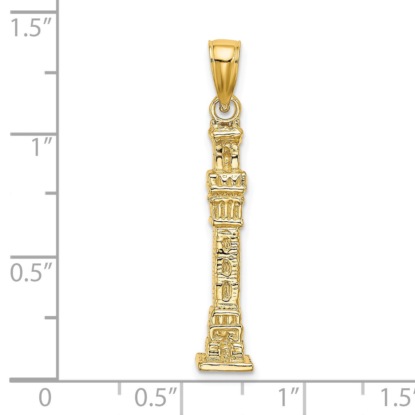 14K 3-D Pilgrim Memorial Monument Charm
