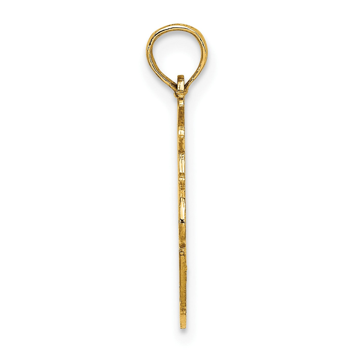 14K Textured Flat Noahs Ark Charm