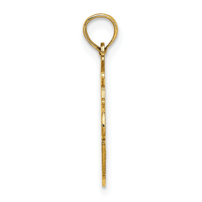 14K Textured Flat Noahs Ark Charm