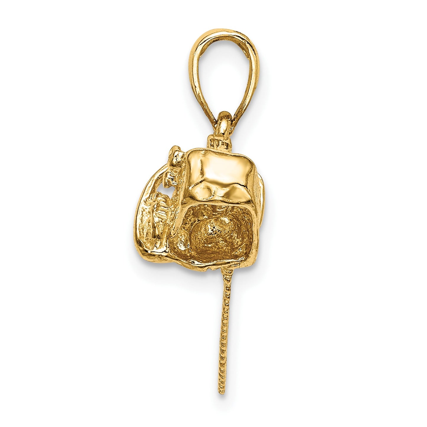 14K 3-D Small Chain Saw Charm