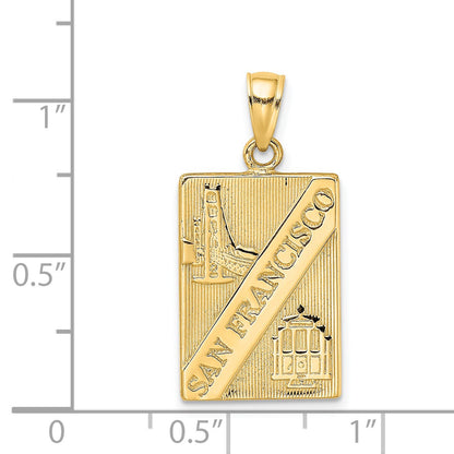 14K SAN FRANCISCO Reversible with CALIFORNIA on Back Charm