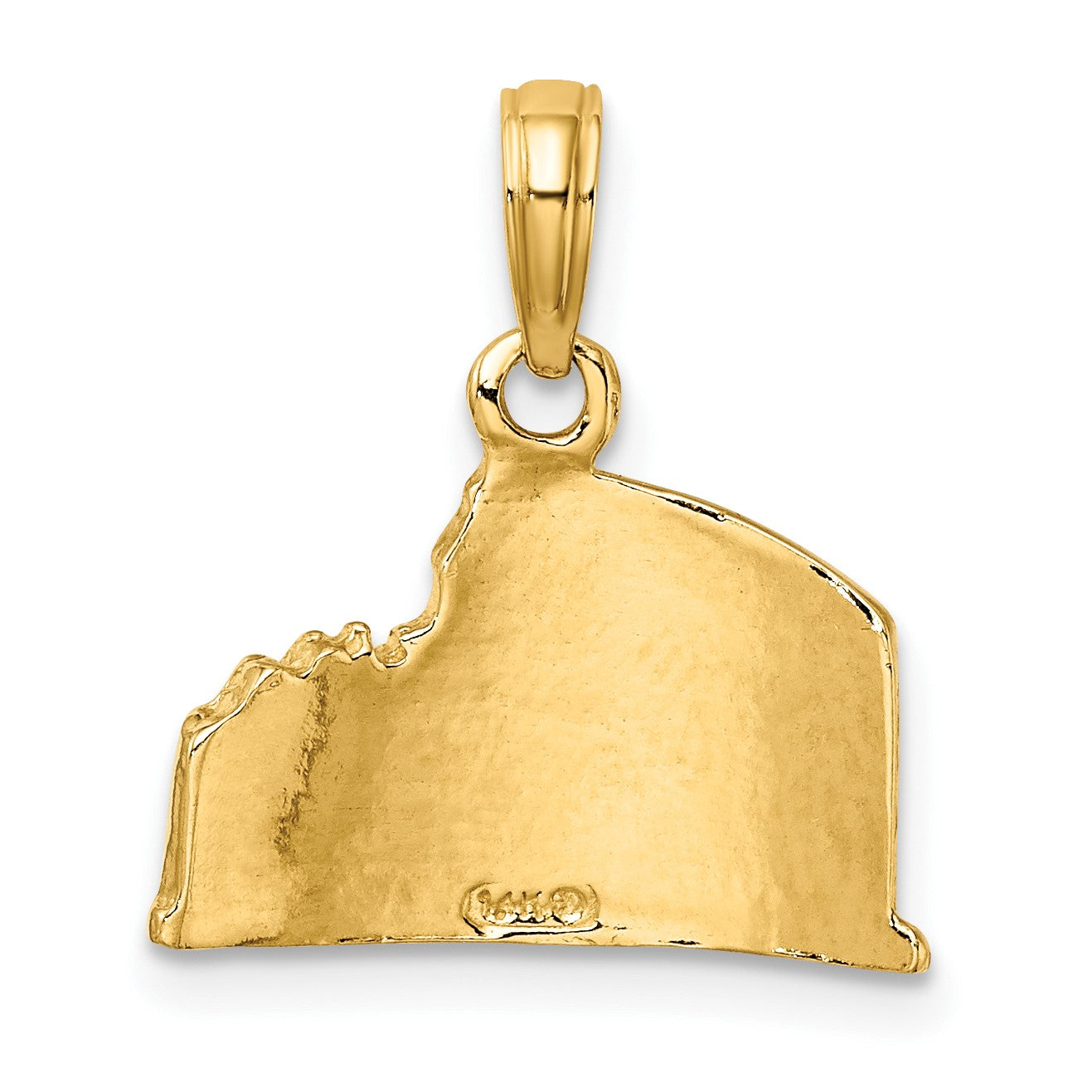 14K Textured 2-D Colosseum Charm