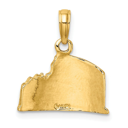 14K Textured 2-D Colosseum Charm
