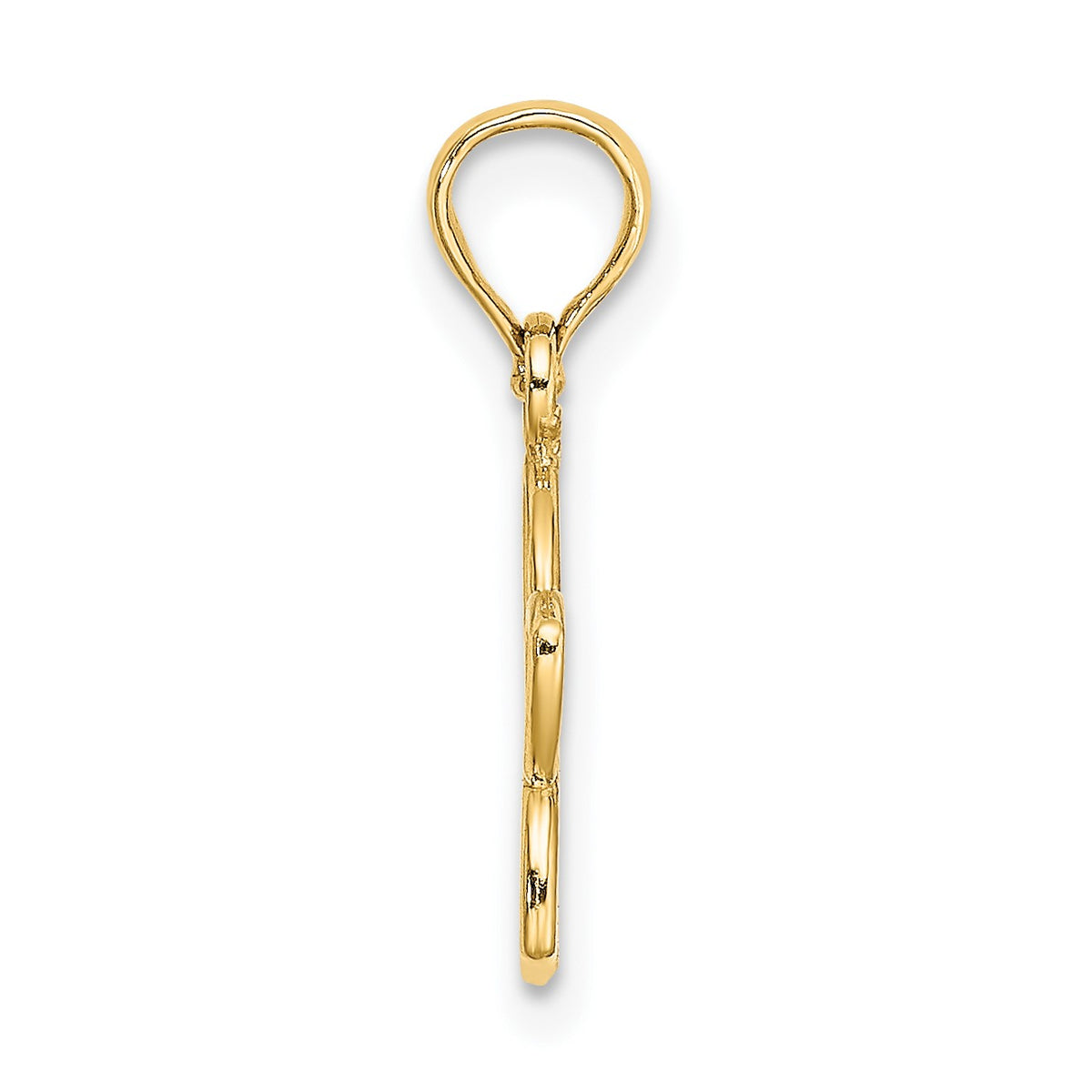 14k Cut-out Plumeria Flower Charm