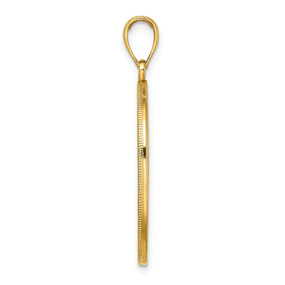 14K Tree of Life Twisted Tree in Oval Frame Pendant