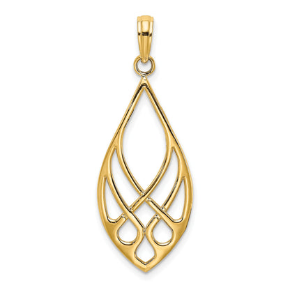 14K Celtic Knot Teardrop Charm