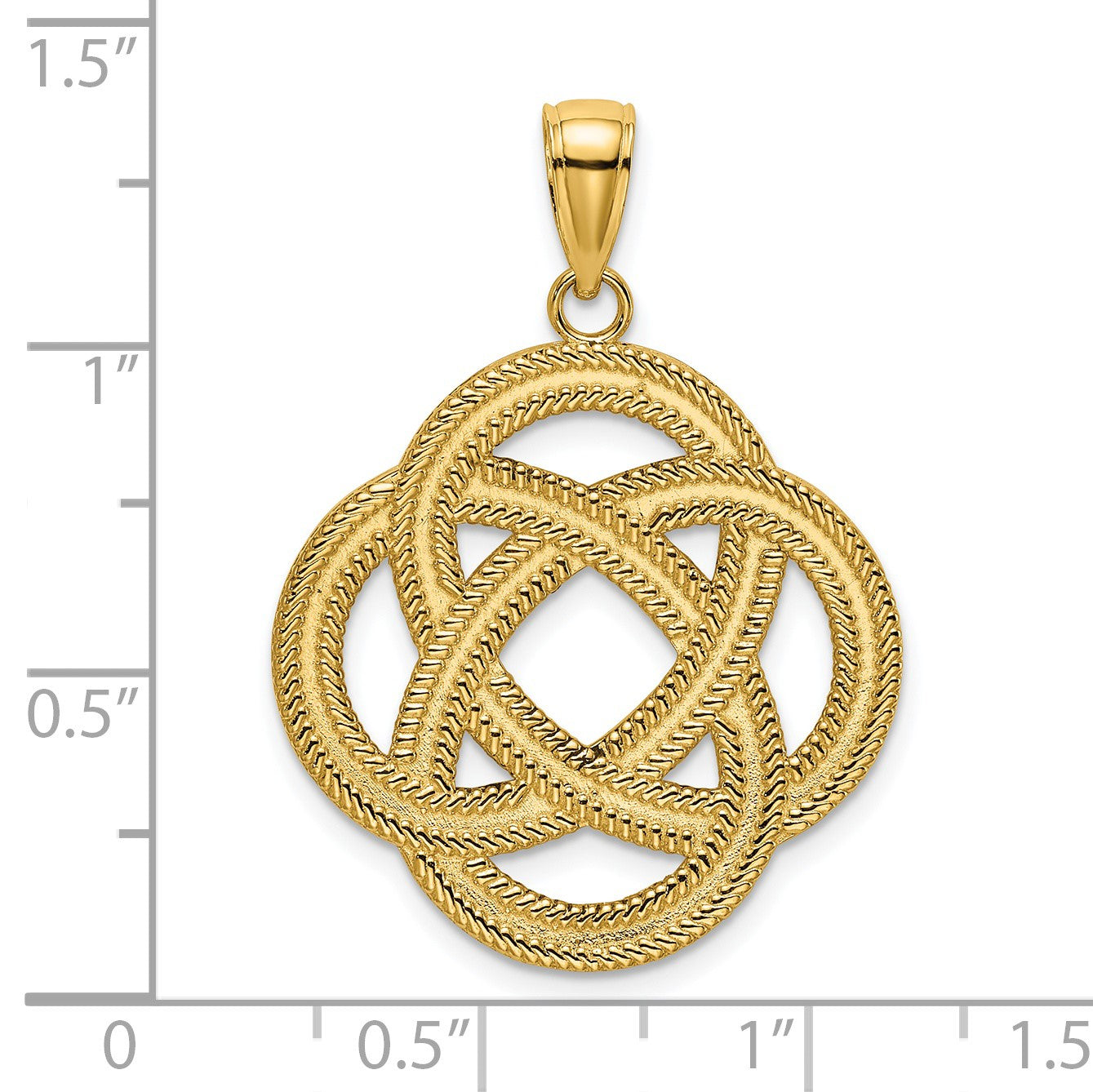 14K Large Celtic Eternity Knot Circle Charm