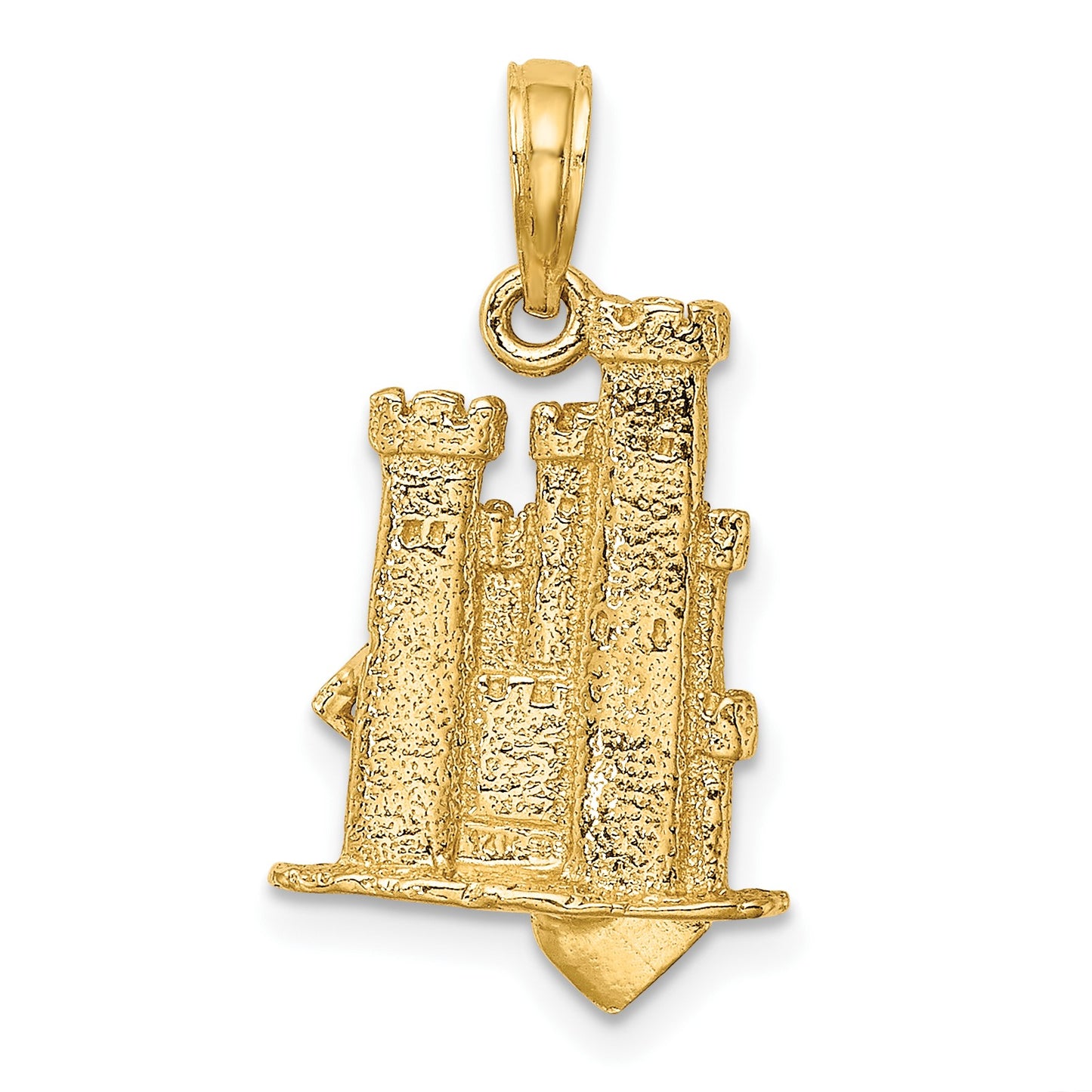 14K 3-D Sand Castle with Shovel Charm