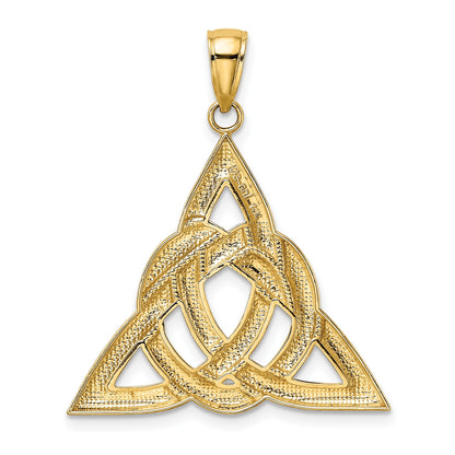 14K Polished Large Celtic Trinity Knot Charm