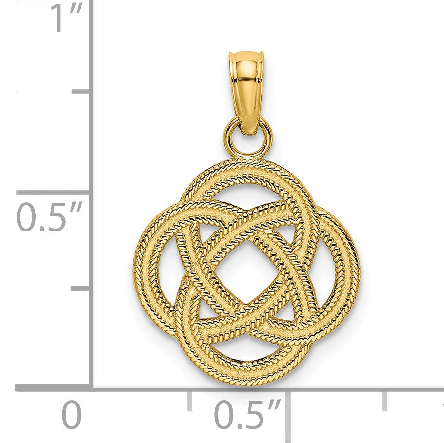 14K Small Celtic Eternity Knot Circle Charm