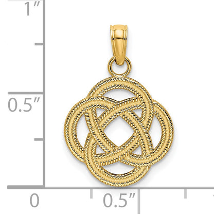 14K Small Celtic Eternity Knot Circle Charm