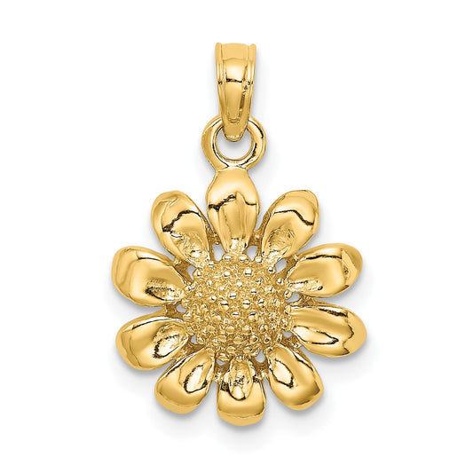 14k Sunflower Charm