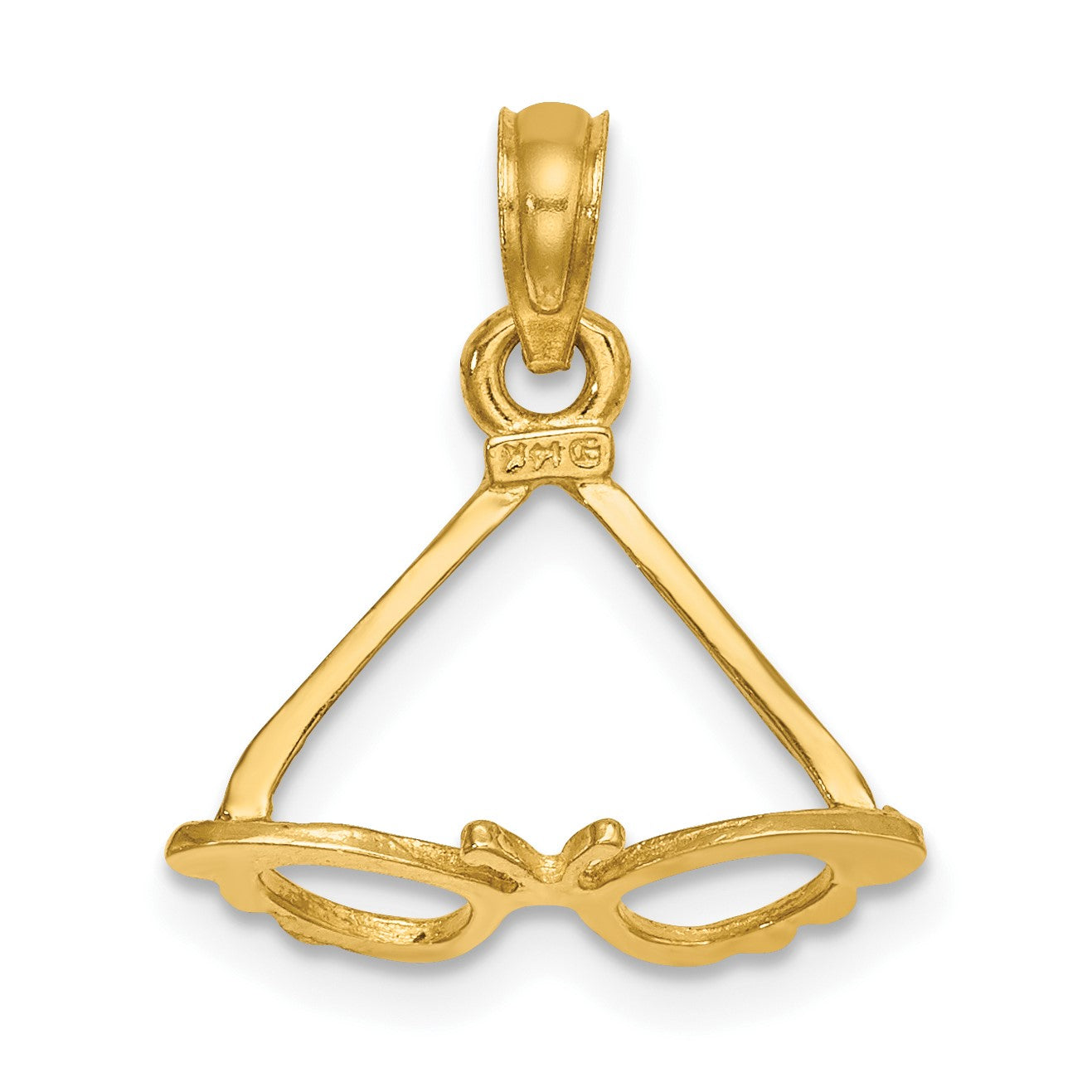 14K 3-D Polished Butterfly Sunglasses Charm