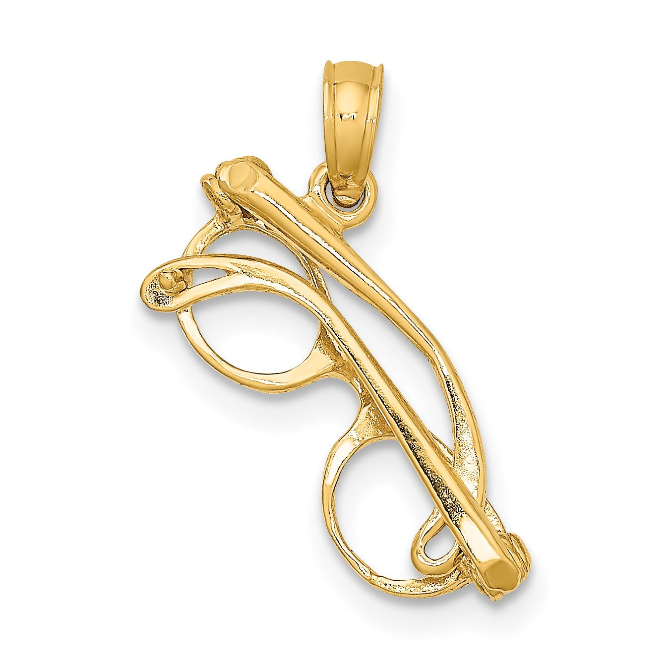 14K 3-D Glasses with Moveable Sides Charm