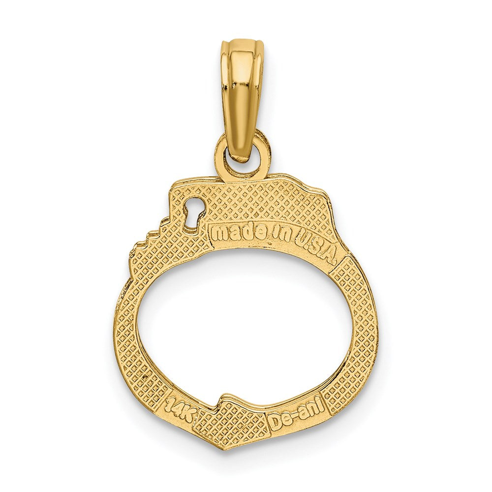 14K 2-Piece Handcuffs Charm