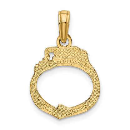 14K 2-Piece Handcuffs Charm