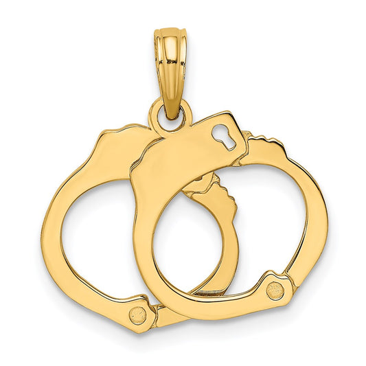 14K 2-Piece Handcuffs Charm