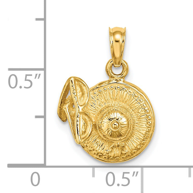14K 3-D Sunhat with Sunglasses Charm