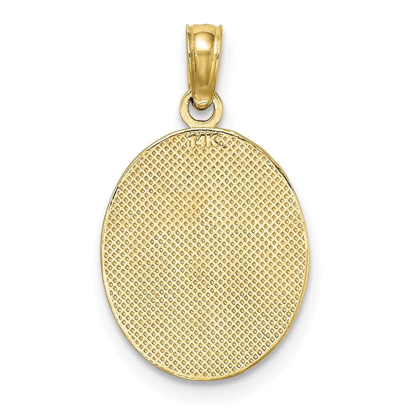 14K Fleur de Lis on Oval Disc Charm