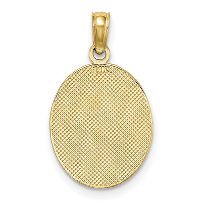 14K Fleur de Lis on Oval Disc Charm