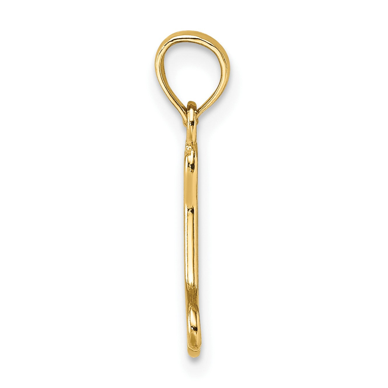 14K Cut-Out Polished Mini Dog Bone Charm