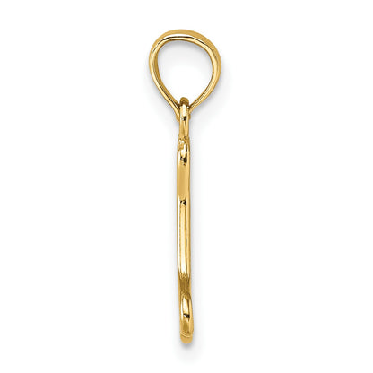 14K Cut-Out Polished Mini Dog Bone Charm