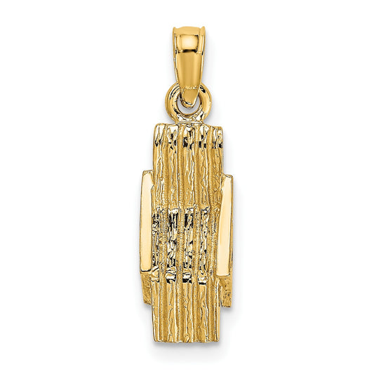 14K 3-D Lounge Beach Chair Charm