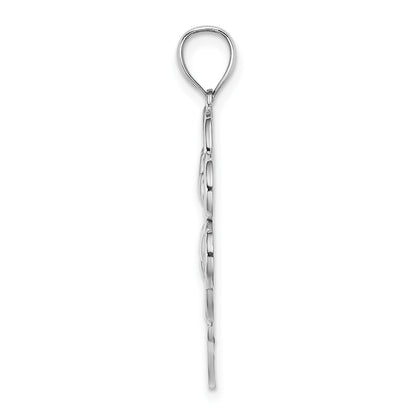 14K White Gold 4-Leaf Clover Charm
