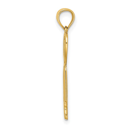 14K Key with Heart Sweet 16 Pendant