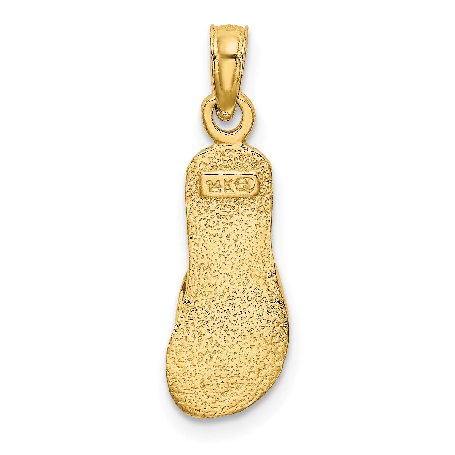 14K Single Polished Strap Flip-Flop Charm