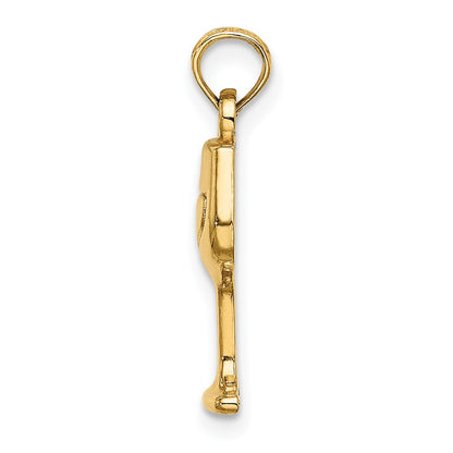 14K Wine Glass Charm