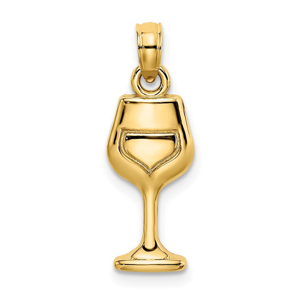 14K Wine Glass Charm