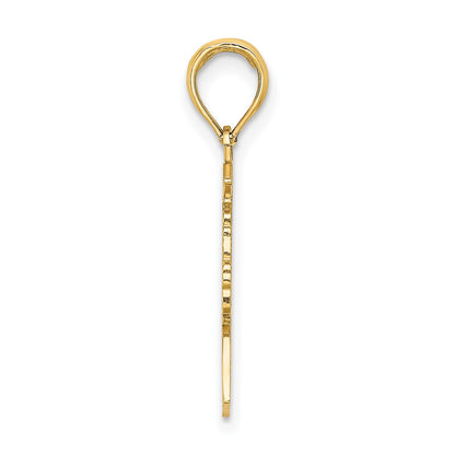 14K Polished Female Graduation Profile with Diploma Charm