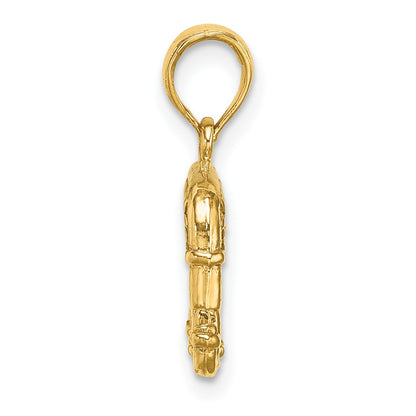 14K 3-D Textured Republican Elephant Charm