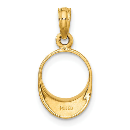 14K 3-D Polished BEACH BUM Sun Visor Charm