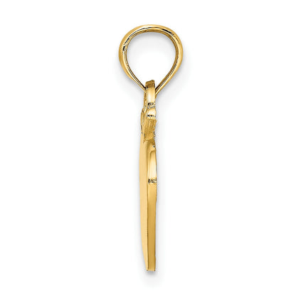 14K Polished Apple Charm