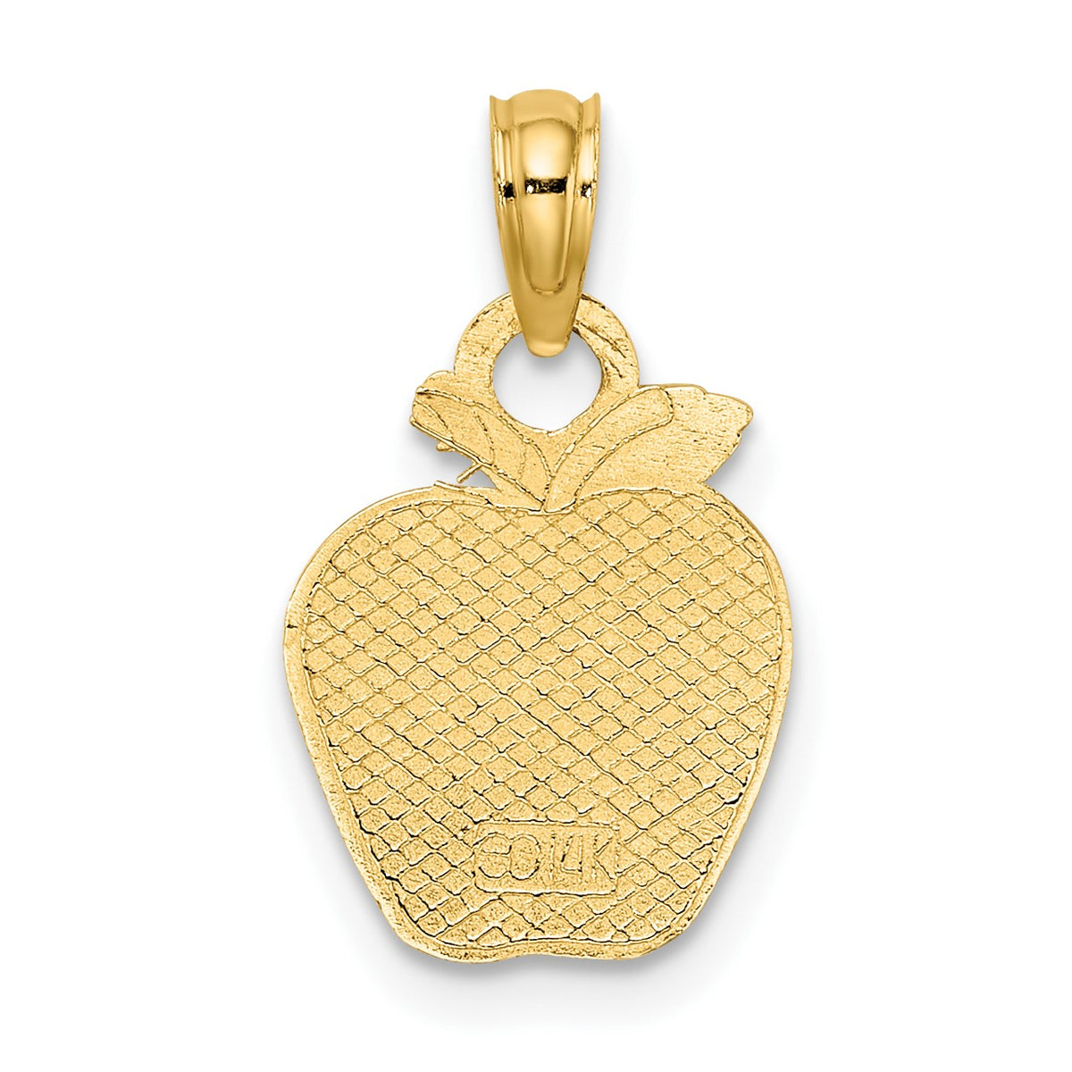 14K Polished Apple Charm
