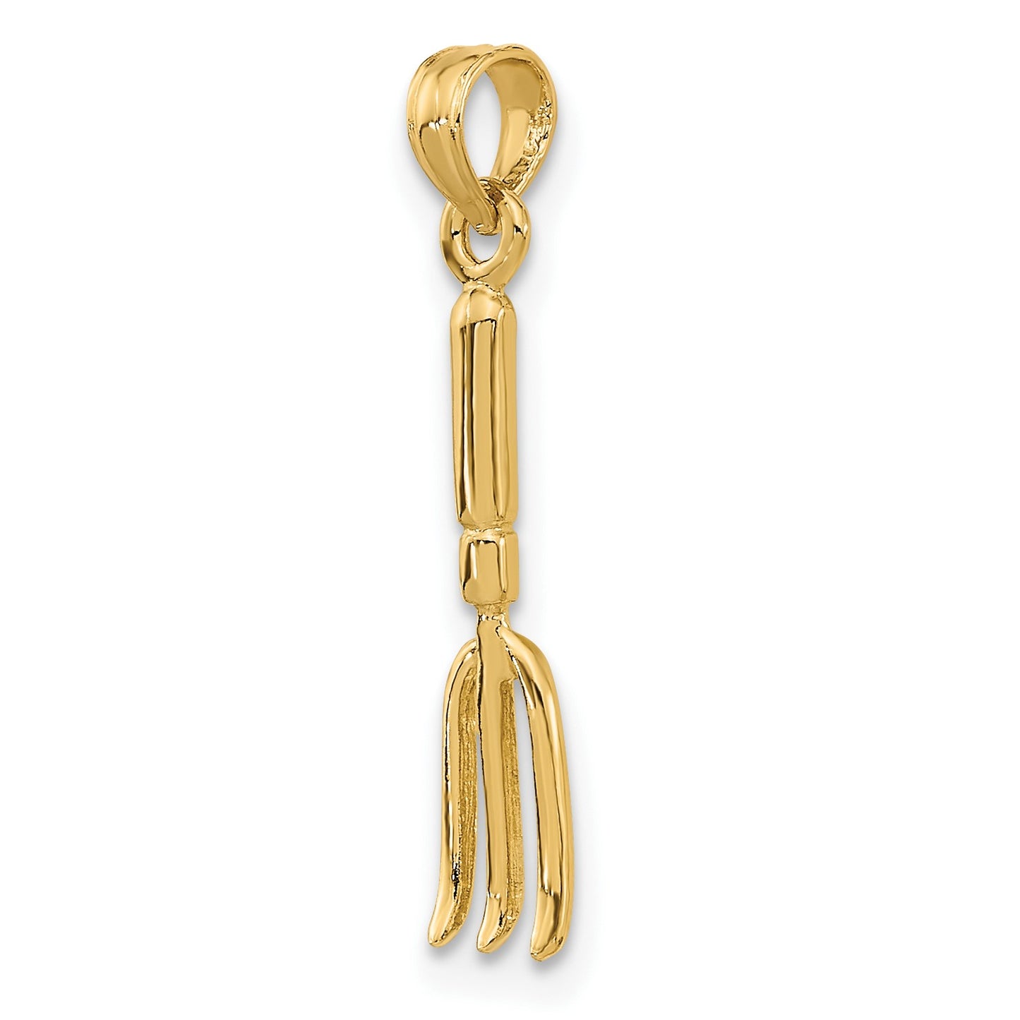 14K 3-D  Fork Garden Tool Charm