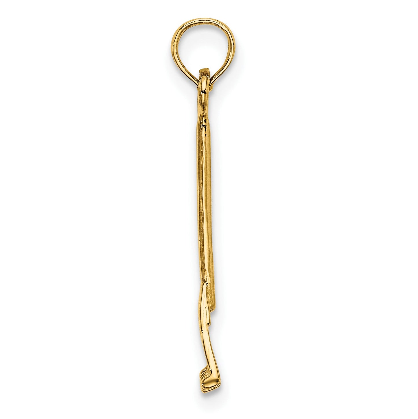 14K 3-D Leaf Rake Garden Tool Charm